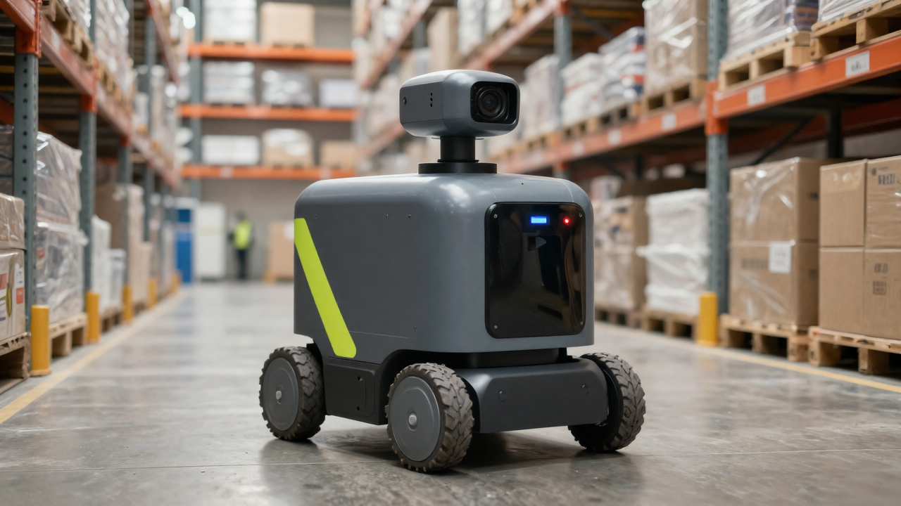 Autonomous workplace inspection robot concept in a warehouse